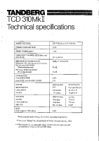 Tandberg TCD-310_Mk2 - Service Manual